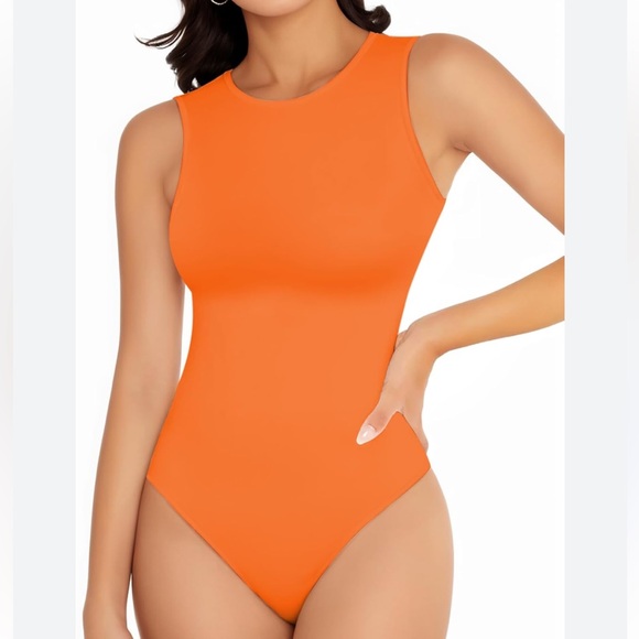 Amazon Other - Amazon Orange Bodysuit Sz Small New